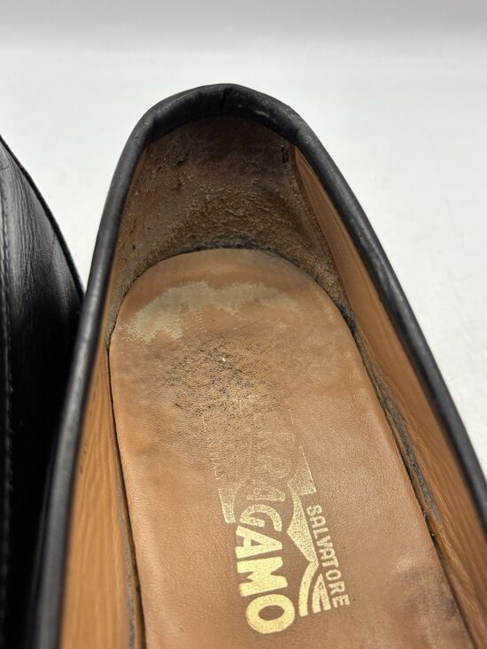 Salvatore Ferragamo Black Leather Horsebit Loafers Mens US Size 10.5 D main image 13